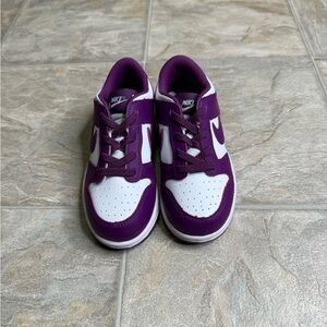 Nike Dunk Low White Viotech TD Shoe Size 10c Purple FB9107-110 NWT